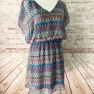 Francesca’s buttons elastic waist dress